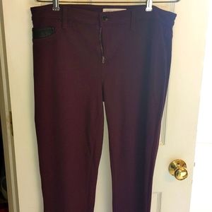 Calvin Klein Size 14 Plum Stretch Dress Pant